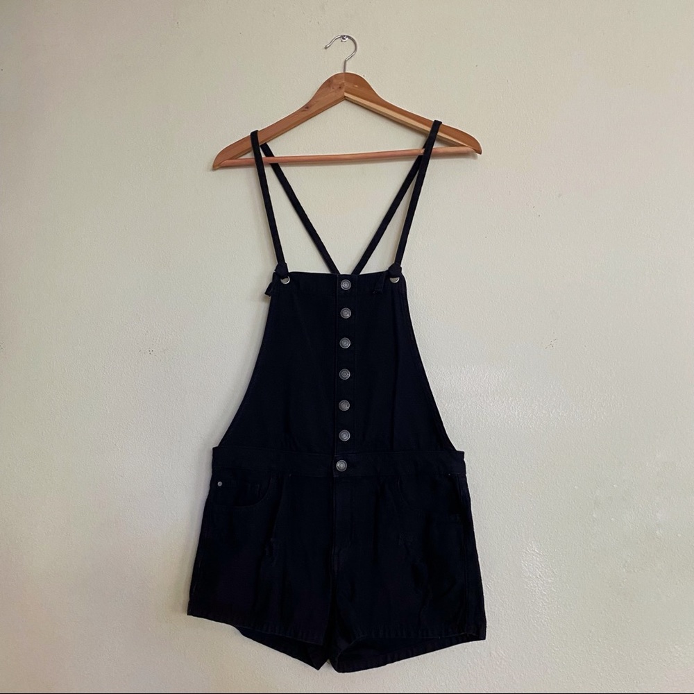 Black romper shorts